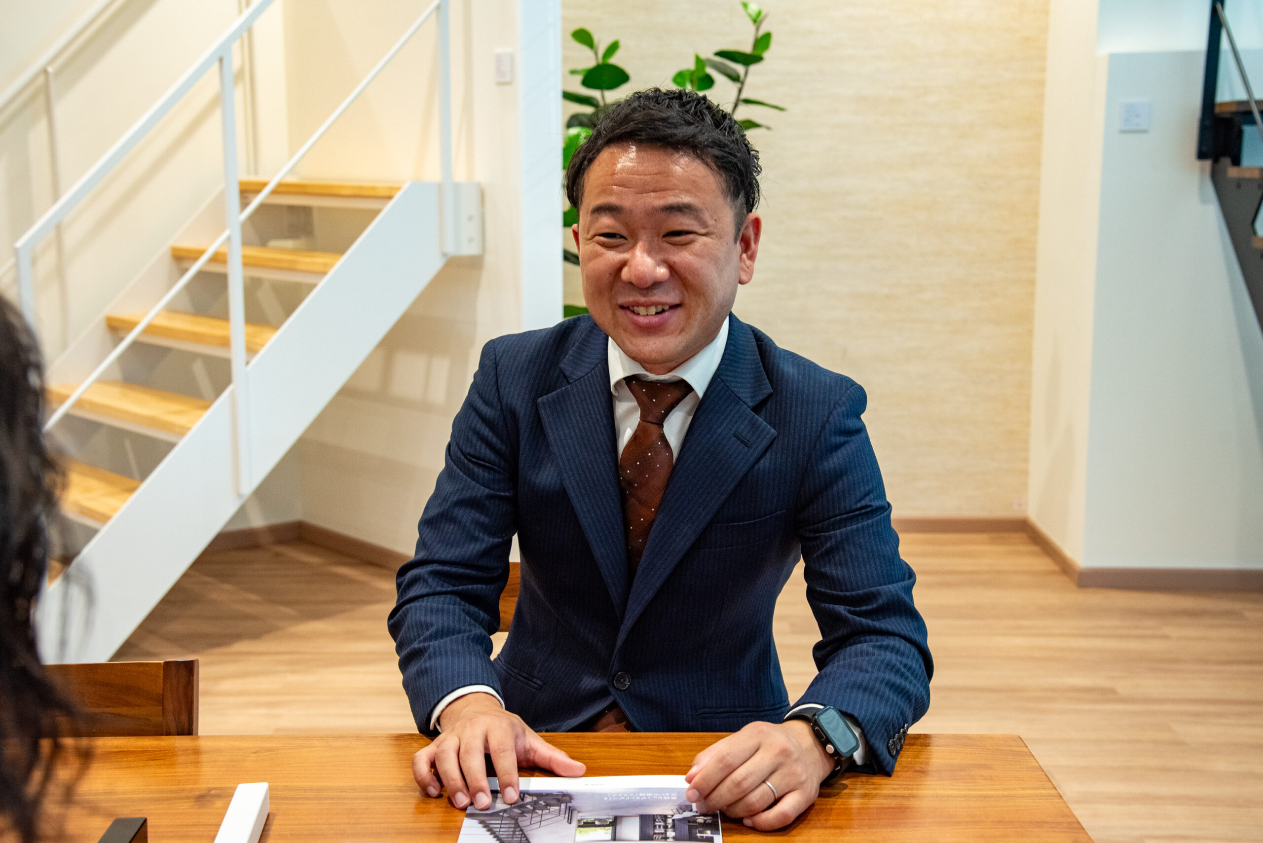 越阪部裕貴氏の応対風景